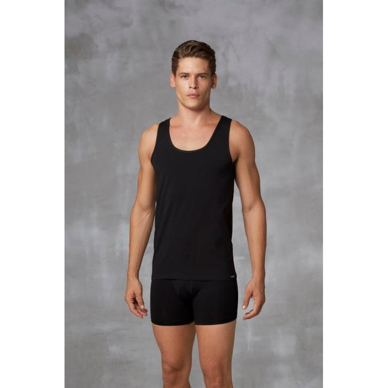 Doreanse Erkek Modal Geniş Bisiklet Yaka Atlet 2011 Siyah