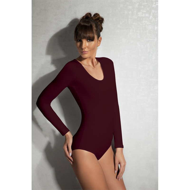 Doreanse Kadın Modal Derin Yuvarlak Yaka Uzun Kollu Body 12401