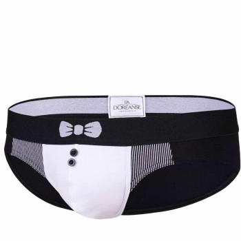 Doreanse Erkek Modal Siyah Baskılı Külot Slip 1255