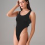 Doreanse Kadın Fitilli Külotlu Body Günlük Kadın Body 12135 - Siyah