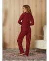 Doreanse Kadın Relax Fit Bordo T-Shirt Pijama Takımı 4194 - Standart Doreanse Kadın Relax Fit Bordo T-Shirt Pijama Takımı 4194 - Standart