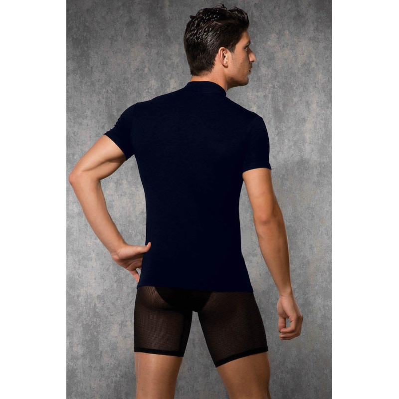 Doreanse Erkek Modal Boğazlı Yaka Kısa Kol T Shirt 2730 Lacivert