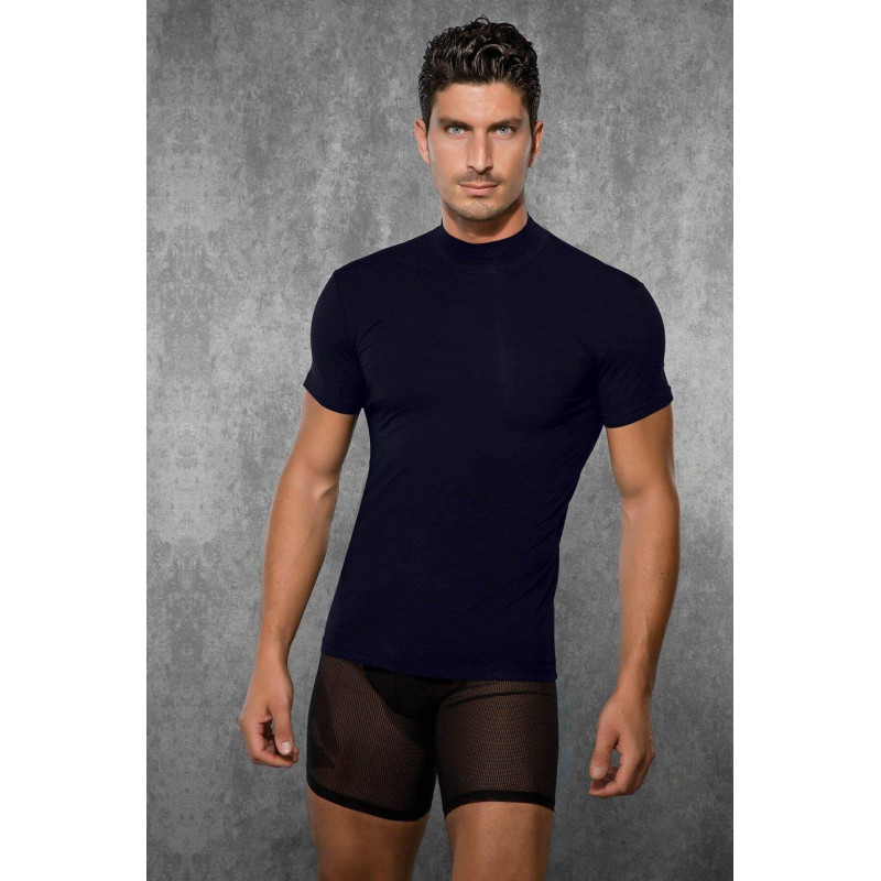 Doreanse Erkek Modal Boğazlı Yaka Kısa Kol T Shirt 2730 Lacivert