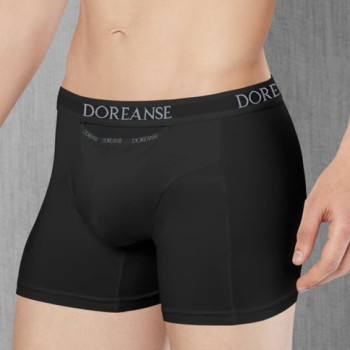DOREANSE Siyah Erkek Cepli Pamuk Boxer 1790