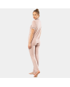 Kadin Düz Kisa Kollu Gömlek Yaka Pijama Takimi 3368/Pudra Kadin Düz Kisa Kollu Gömlek Yaka Pijama Takimi 3368/Pudra