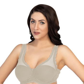 EKRU MI Emay 172 B PEDLİ DANTELLİ BALENLİ MİNİMAZER SÜTYEN