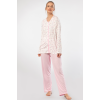 Türen Empirme Dügmeli Battal Uzun Kollu Pijama Takimi 3367/Pembe