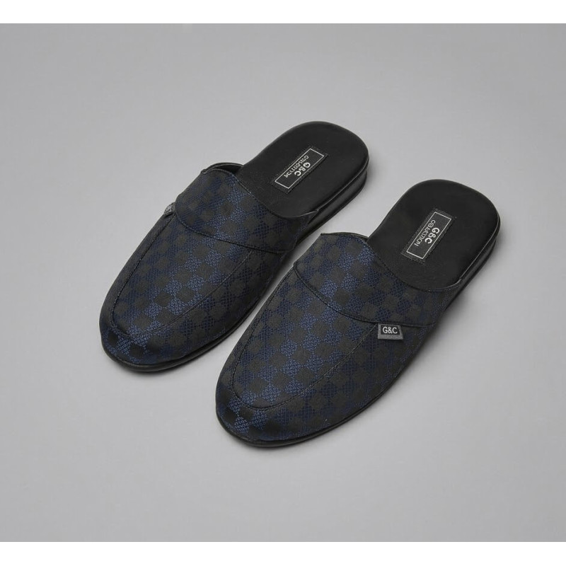 GC Ev Erkek Terlik Poli Taban Ekoseli gc385 Lacivert