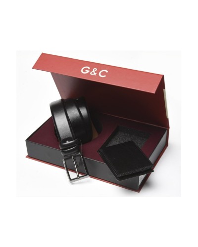 GC Gerçek Deri Kemer Cüzdan Set 530