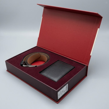 GC Gerçek Deri Kemer Cüzdan Set 530