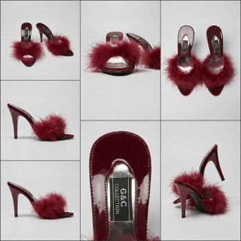 GC Tüy Aksesuarlı Platform Kadın Terliği GC225