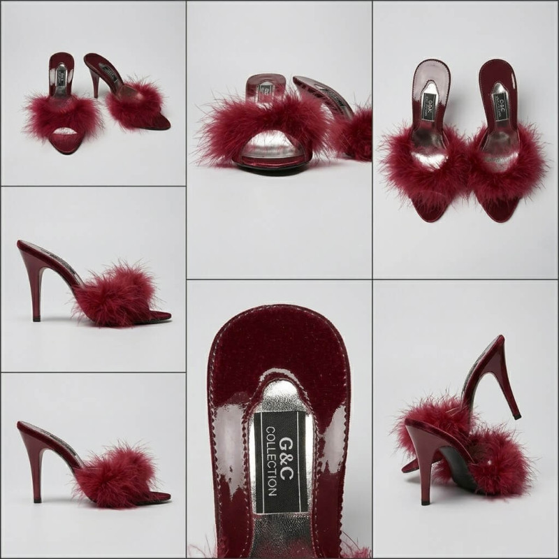 GC Tüy Aksesuarlı Platform Kadın Terliği GC225