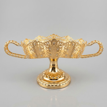 Gold Kristal Taşlı Ayaklı Gondol Çikolatalık LKM-289