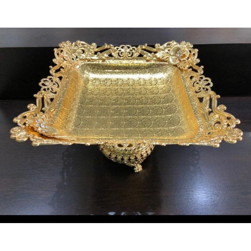 Gold Kristal Taşlı Çikolatalık Meyvelik LKM-159