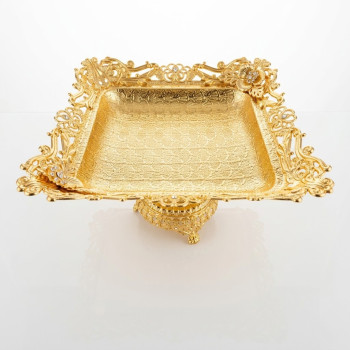 Gold Kristal Taşlı Çikolatalık Meyvelik LKM-159