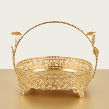 Gold Sepet Kristal Taşlı Çikolatalık Meyvelik LKM-251