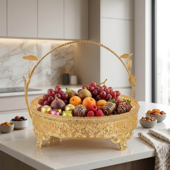 Gold Sepet Kristal Taşlı Çikolatalık Meyvelik LKM-251
