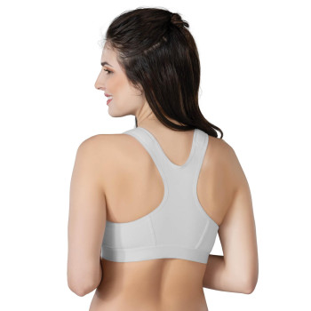 GRİ MI Emay 184 B Önden Fermuarlı Sporcu Penye Sütyen