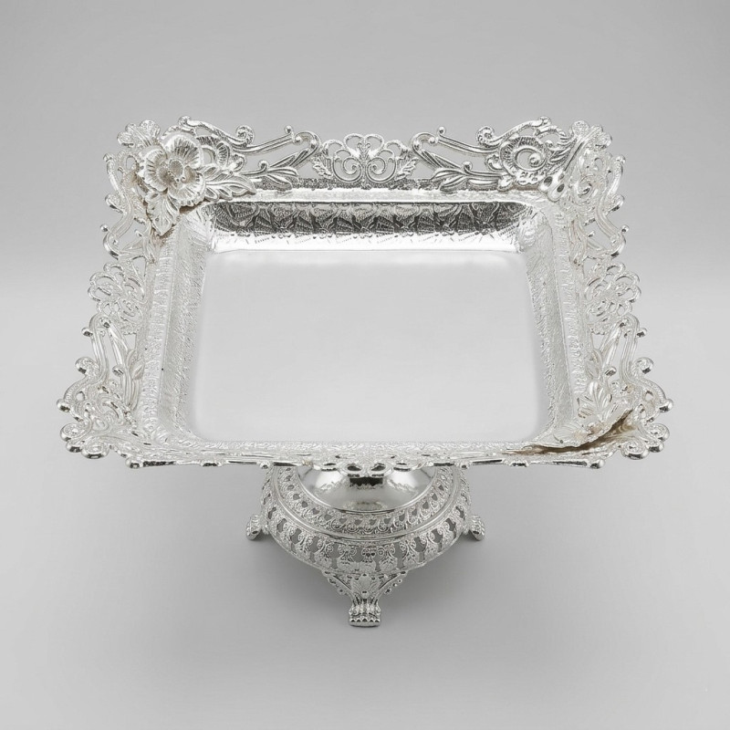 Gümüş Kristal Taşlı Çikolatalık Meyvelik LKM-158 Gümüş Kristal Taşlı Çikolatalık Meyvelik LKM-158