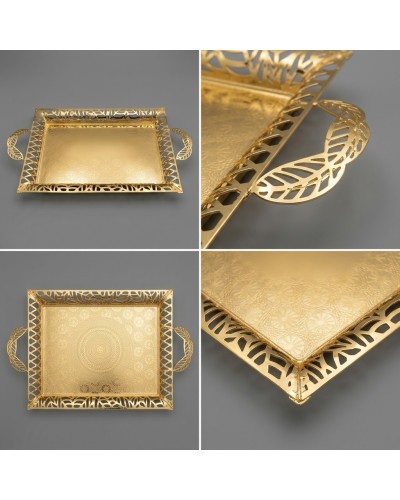 Gold Renk Ayaklı Tepsi Orta Boy Lkm-481 Gold - Lüks Sunum Tepsisi Gold Renk Ayaklı Tepsi Orta Boy Lkm-481 Gold - Lüks Sunum Tepsisi