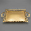 Gold Renk Ayaklı Tepsi Orta Boy Lkm-481 Gold - Lüks Sunum Tepsisi