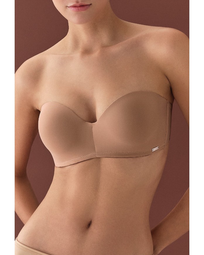 Intense 1700 Lotus Push Up Straplez Sütyen - Latte Intense 1700 Lotus Push Up Straplez Sütyen - Latte
