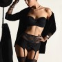 Intense Lolita Jartiyer Takım - (Lotus Cup) - Siyah