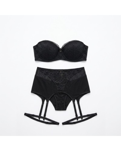 Intense Lolita Jartiyer Takım - (Lotus Cup) - Siyah Intense Lolita Jartiyer Takım - (Lotus Cup) - Siyah