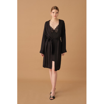 Pierre Cardin İpek Saten Altılı Gelin Çeyiz Takımı - Lx.25272 Black