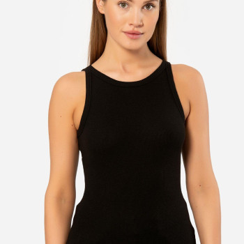 Kadin Halter Yaka Fitilli Atlet 3403/Siyah