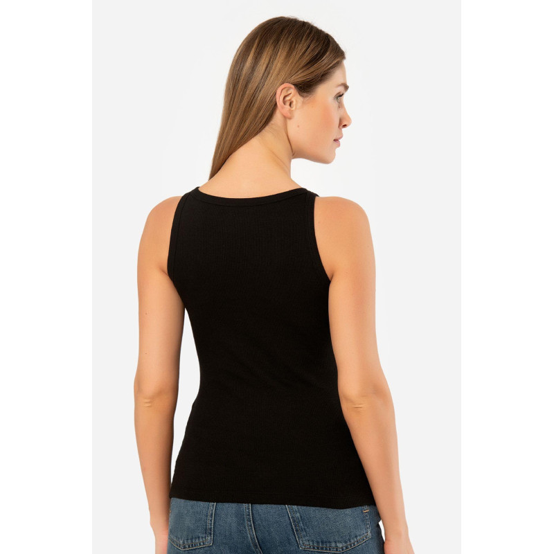 Kadin Halter Yaka Fitilli Atlet 3403/Siyah