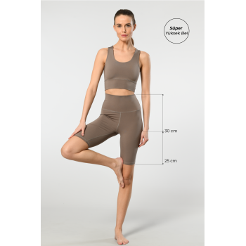 Kadin Süper Yüksek Bel Bisikletçi Tayt