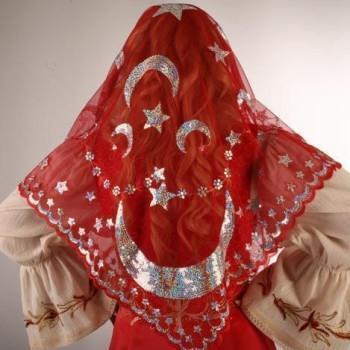 Kına Gecesi AyYıldız Organze Tül Duvak