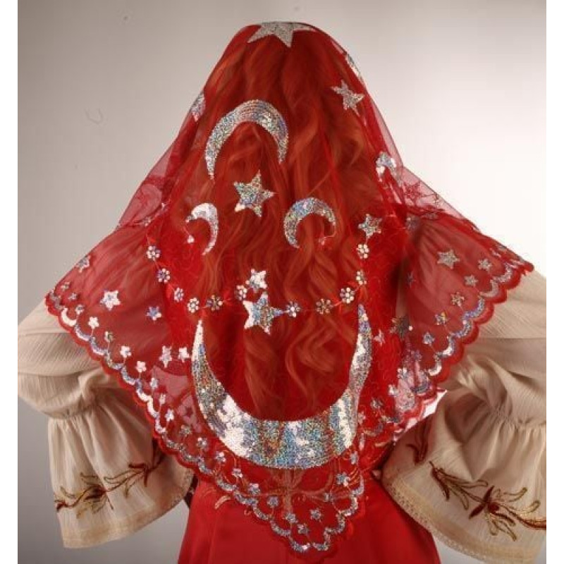 Kına Gecesi AyYıldız Organze Tül Duvak