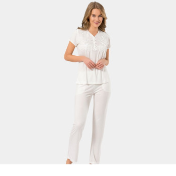 Kisa Kollu Pijama 3236/Krem