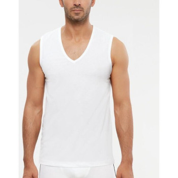 Kom Barry V Yakalı Pamuk 2 li Erkek Atlet Beyaz