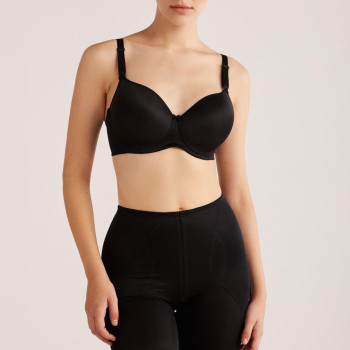 KOM Lidya Siyah Desteksiz Balenli Sütyen