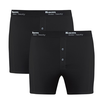 Kom Long Şort Erkek 2'li Boxer Siyah 