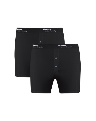 Kom Long Şort Erkek 2'li Boxer Siyah 