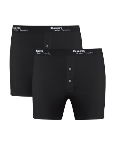 Kom Long Şort Erkek 2'li Boxer Siyah 