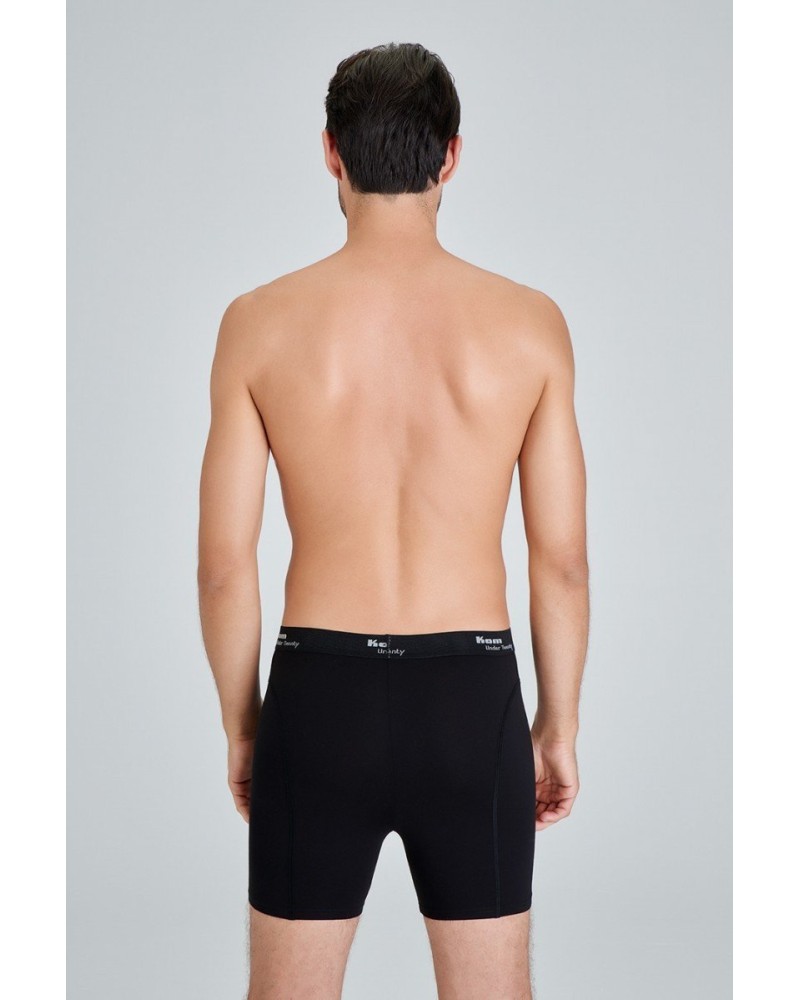 Kom Long Şort Erkek 2'li Boxer Siyah 