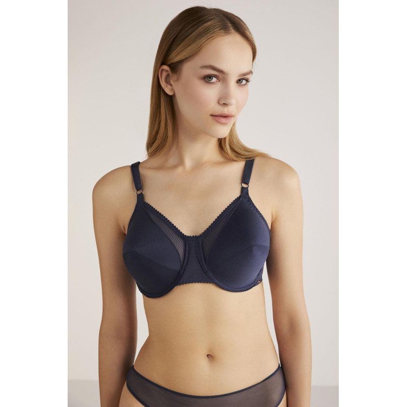 Kom Nelly Balenli Telli Toparlayıcı Sütyen Mavi