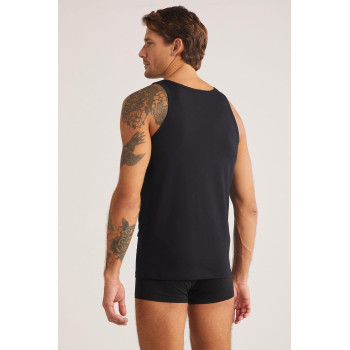 Kom Scott Askılı 2 li Basic Erkek Siyah Atlet