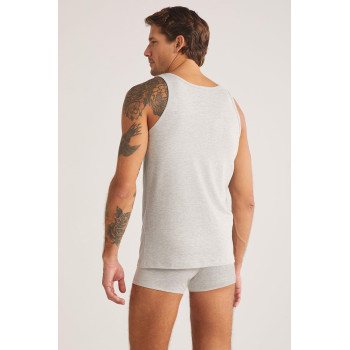 Kom Scott Askılı 2 li Basic Erkek Atlet Gri