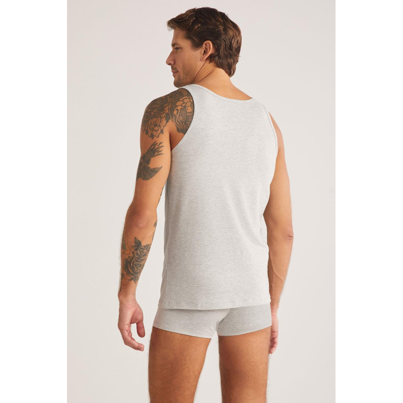 Kom Scott Askılı 2 li Basic Erkek Atlet Gri Kom Scott Askılı 2 li Basic Erkek Atlet Gri