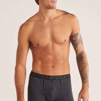 Kom Chelsea Çizgi Desenli Pamuk Erkek Boxer Siyah