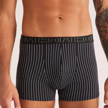 Kom Chelsea Çizgi Desenli Pamuk Erkek Boxer Siyah
