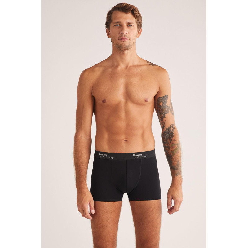 Kom Tight Siyah 2'li Şort Boxer 2'li Avantajlı Paket