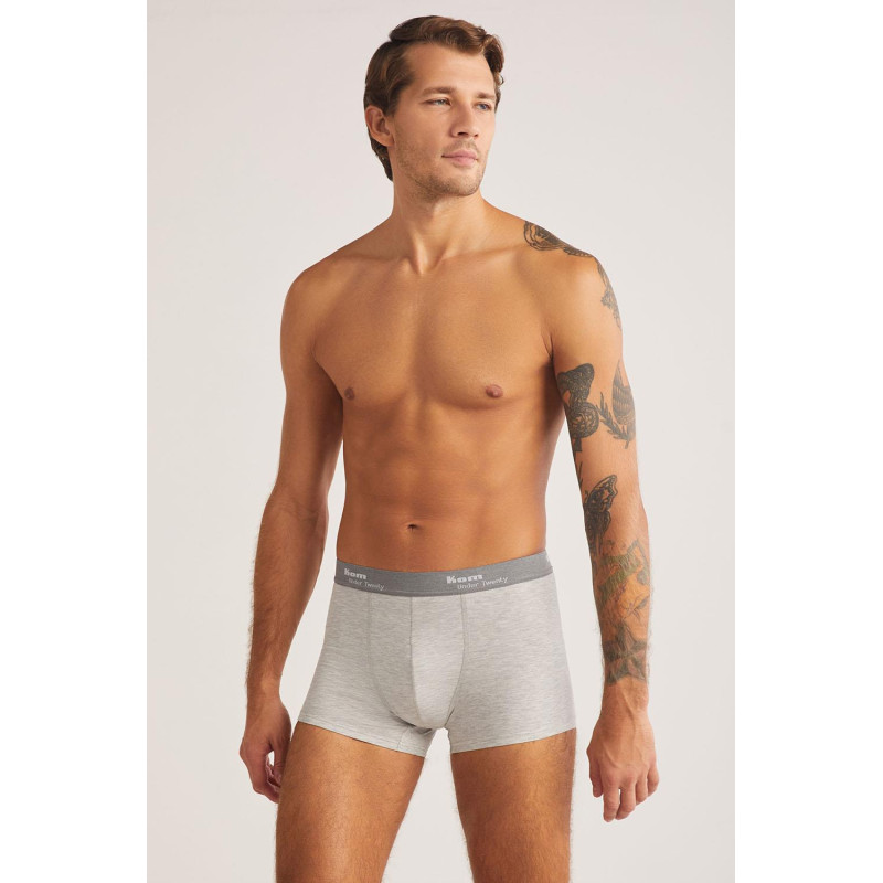 Kom Tight Gri 2'li Şort Boxer 2'li Avantajlı Paket