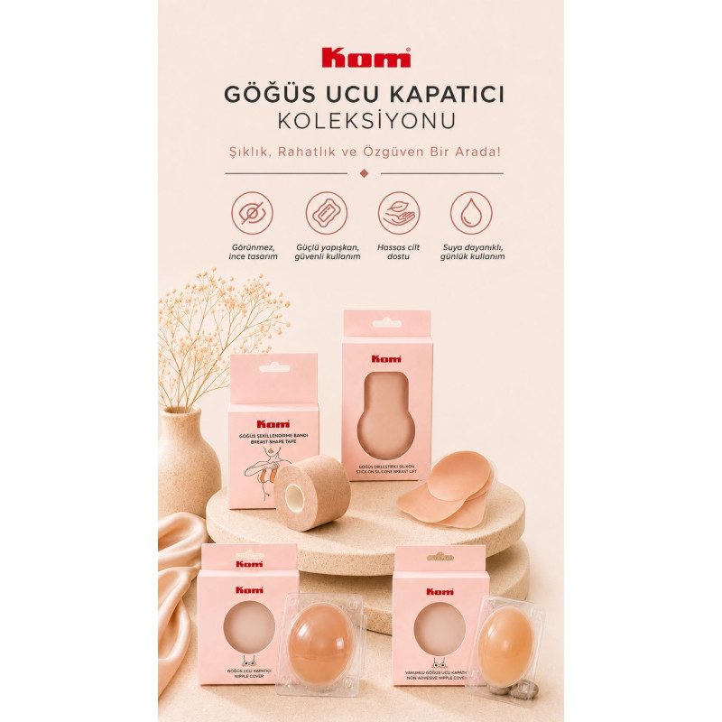 KOM Göğüs Dikleştirici & Toparlayıcı Silikon Ped KOM Göğüs Dikleştirici & Toparlayıcı Silikon Ped